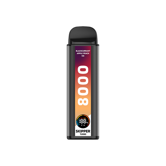 BLACKCURRANT APPLE PEACH ICE SKIPPER TURBO 10K DISPOSABLE