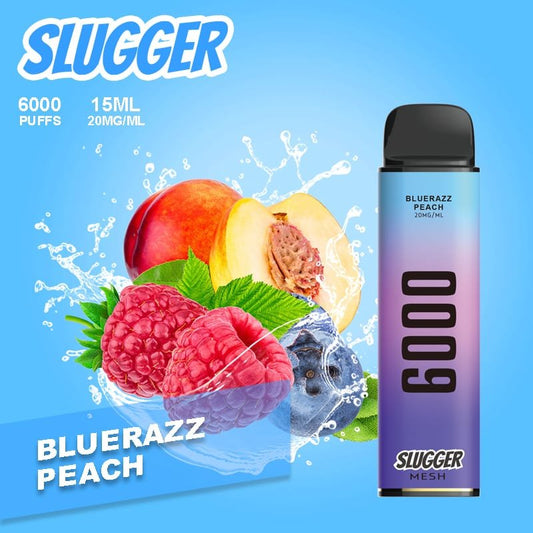 BLUE RAZZ PEACH ICE SLUGGER DISPOSABLE 2% 6000 PUFFS
