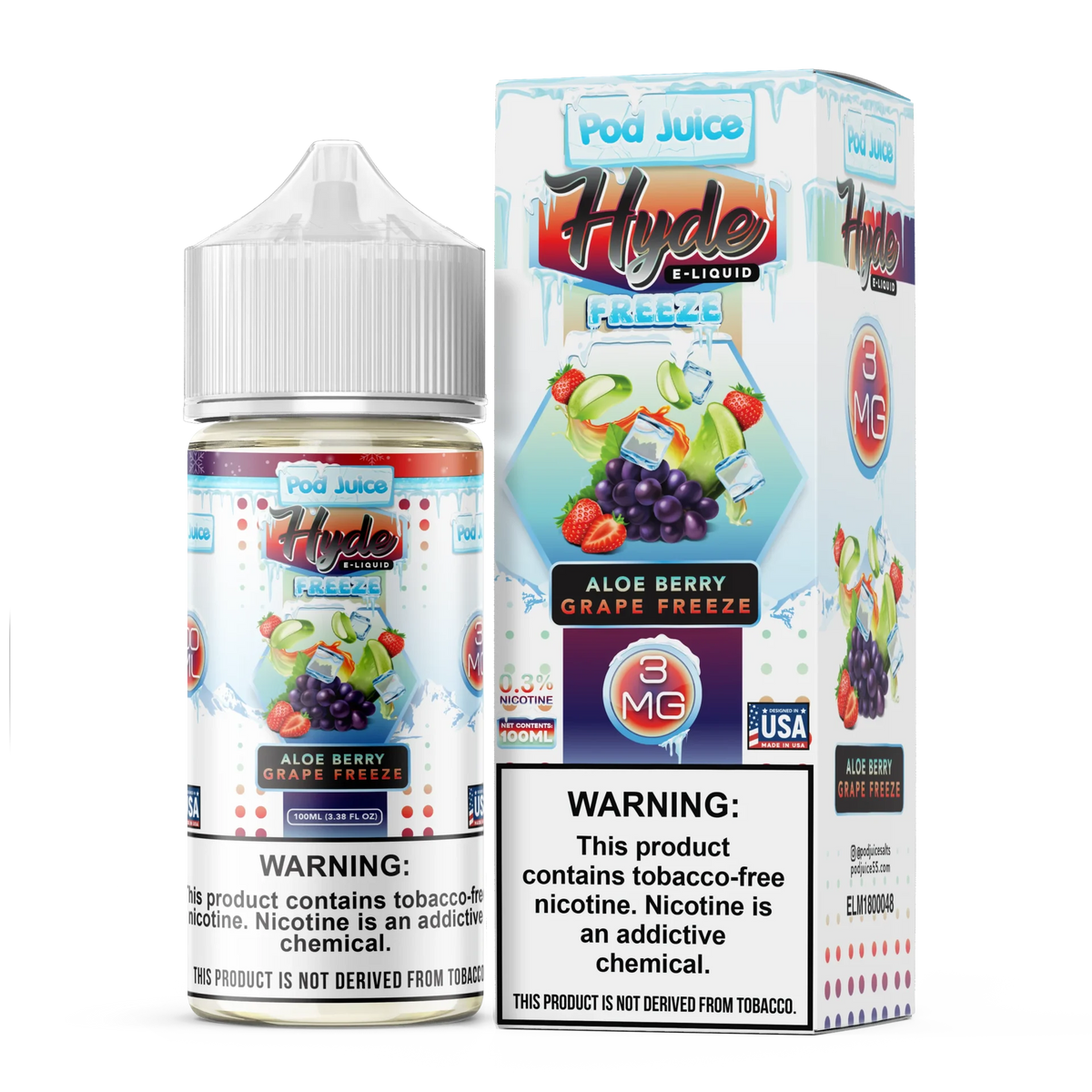 ALOE BERRY GRAPE FREEZE POD JUICE HYDE X 30ML