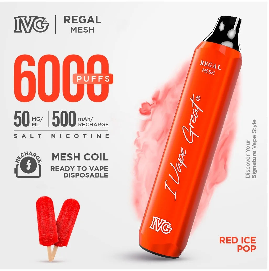 RED ICE POP IVG REGAL DISPOSABLE 6000 PUFF
