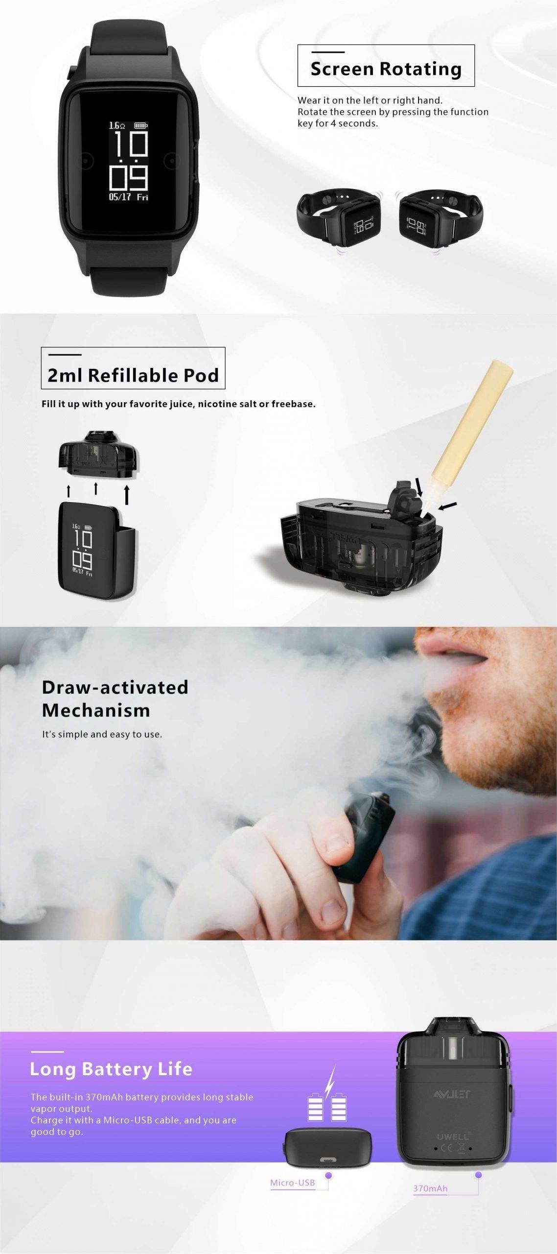 AMULET 10W WATCH POD SYSTEM - UWELL