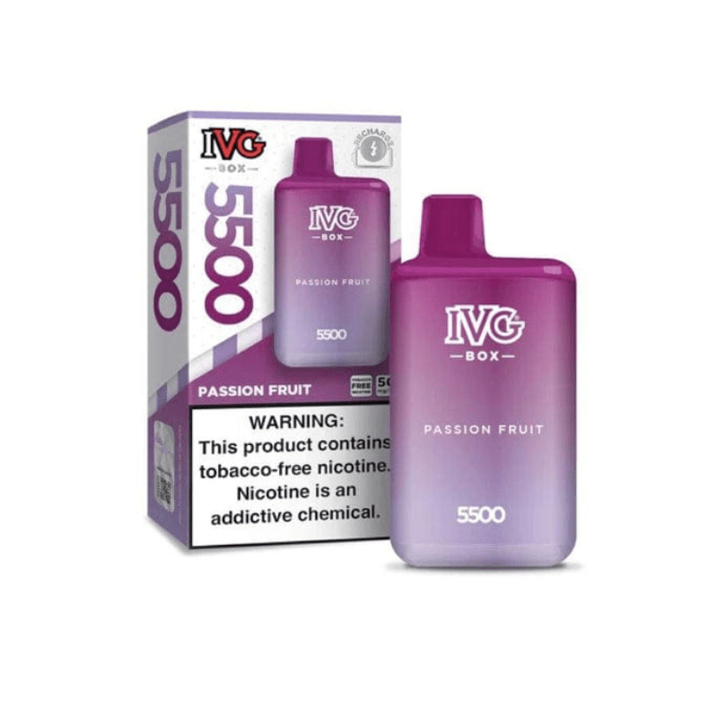PASSION FRUIT ICED IVG BAR BOX 5500 PUFFS DISPOSABLE