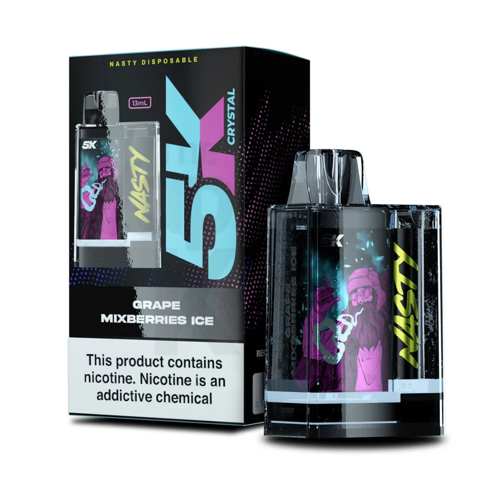 NASTY DISPOSABLE 5K GRAPE MIX BERRIES ICE 5%