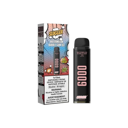 WATERMELON BUBBLE GUM ICE SLUGGER DISPOSABLE 6000 PUFFS
