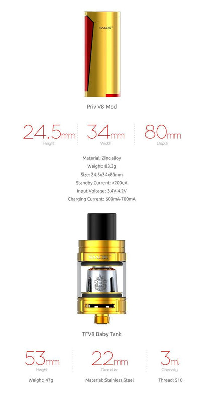 SMOK Priv V8 60W Starter Kit