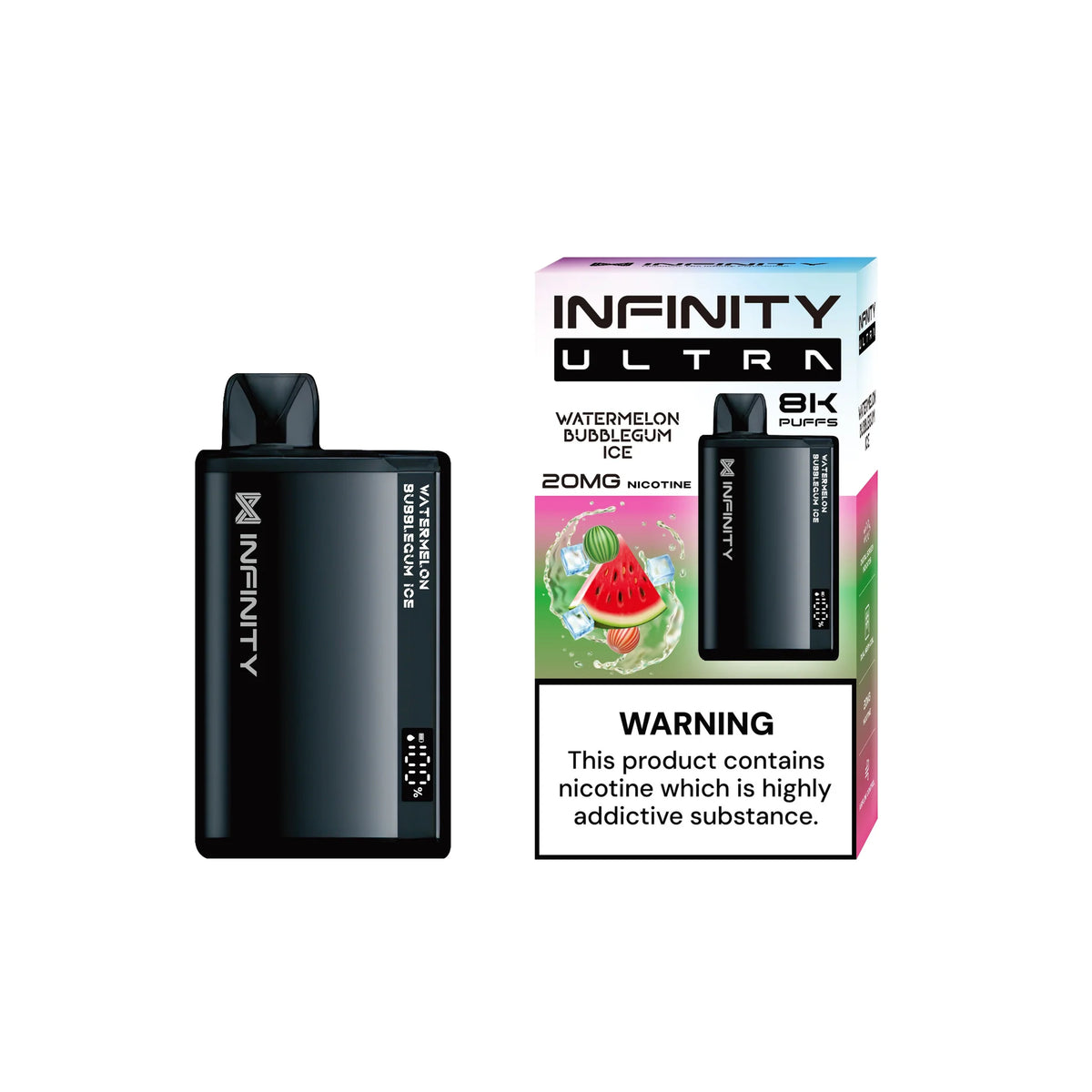 WATERMELON BUBBLEGUM ICE INFINITY ULTRA DISPOSABLE 8000 PUFFS
