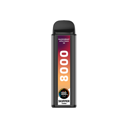 BLACKCURRANT APPLE PEACH ICE SKIPPER TURBO 10K DISPOSABLE