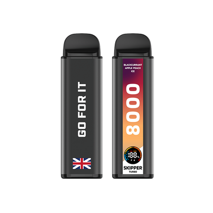 BLACKCURRANT APPLE PEACH ICE SKIPPER TURBO 10K DISPOSABLE