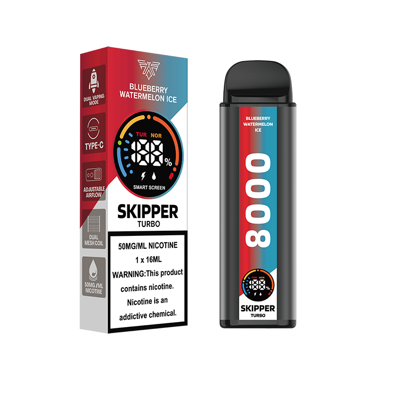 BLUEBERRY WATERMELON ICE SKIPPER TURBO 10K DISPOSABLE