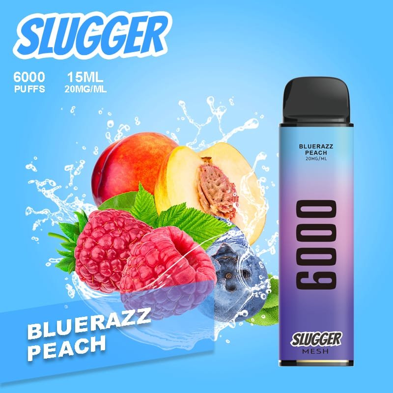 BLUE RAZZ PEACH ICE SLUGGER DISPOSABLE 2% 6000 PUFFS