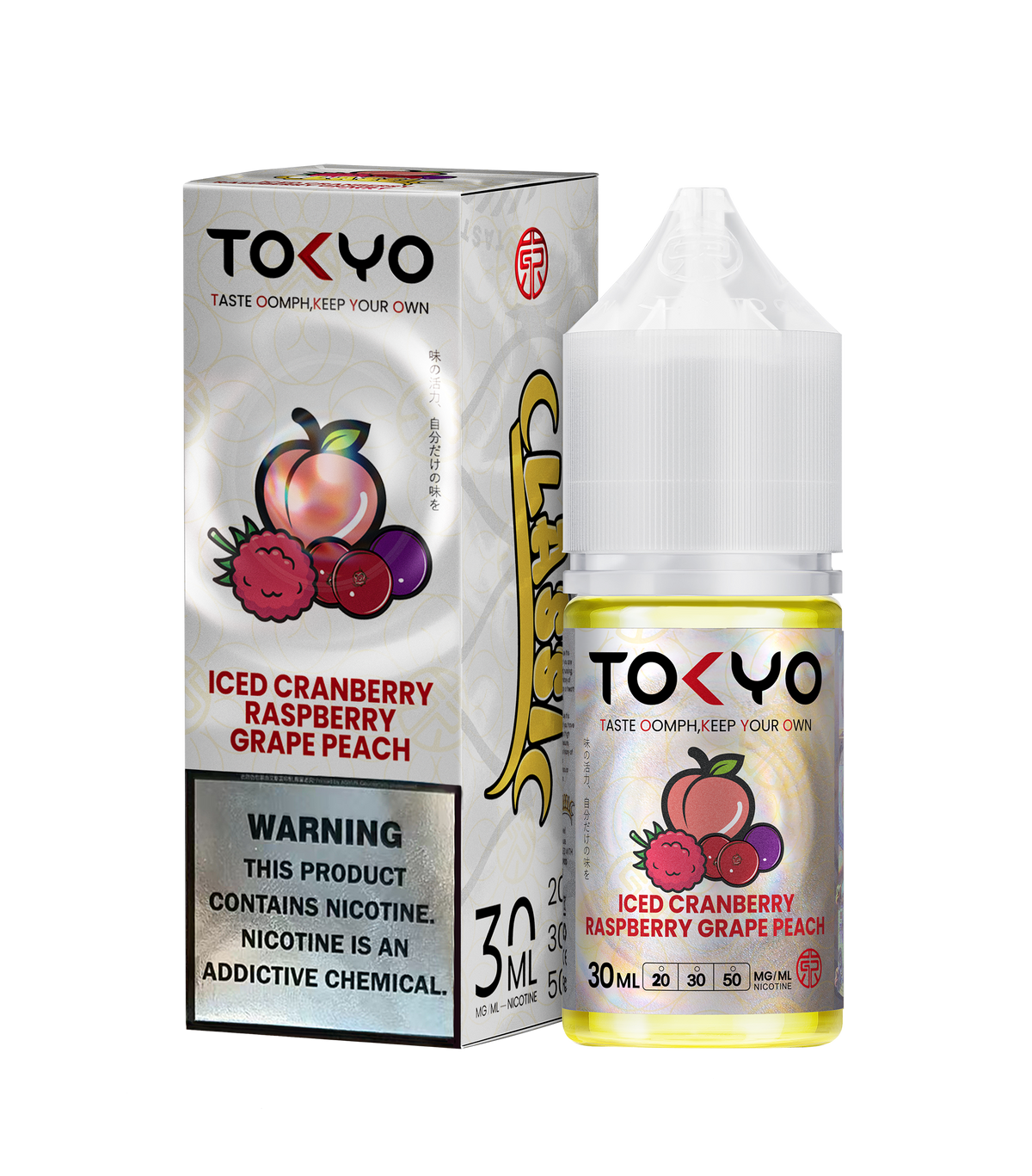 ICED CRANBERRY RASPBERRY GRAPE PEACH TOKYO CLASSIC SERIES 30ML