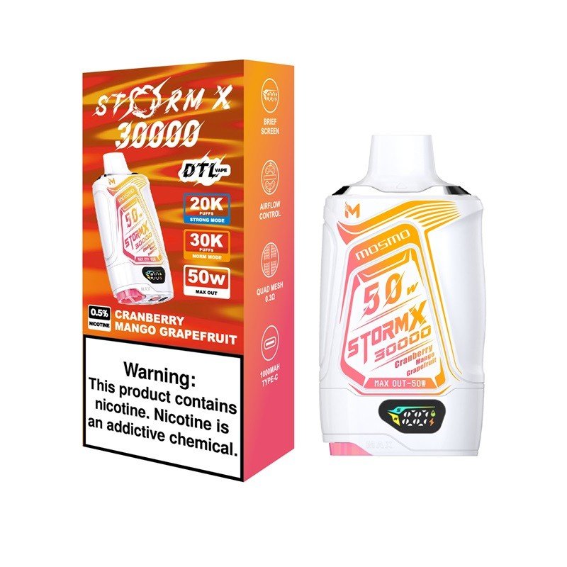 CRANBERRY MANGO GRAPEFRUIT MOSMO STORM X DISPOSABLE 30000 PUFFS