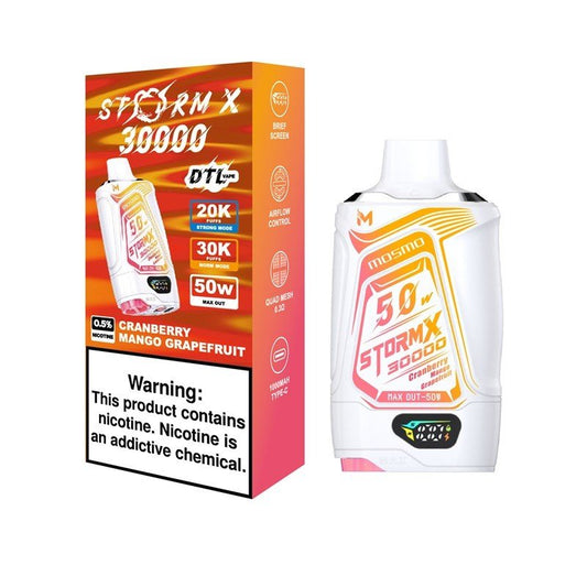 CRANBERRY MANGO GRAPEFRUIT MOSMO STORM X DISPOSABLE 30000 PUFFS