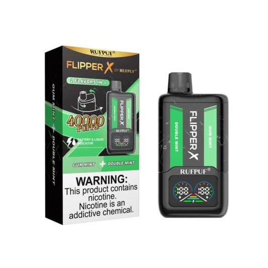 GUM MINT AND DOUBLE MINT RUFPUF FLIPPER X DISPOSABLE 40000 PUFFS