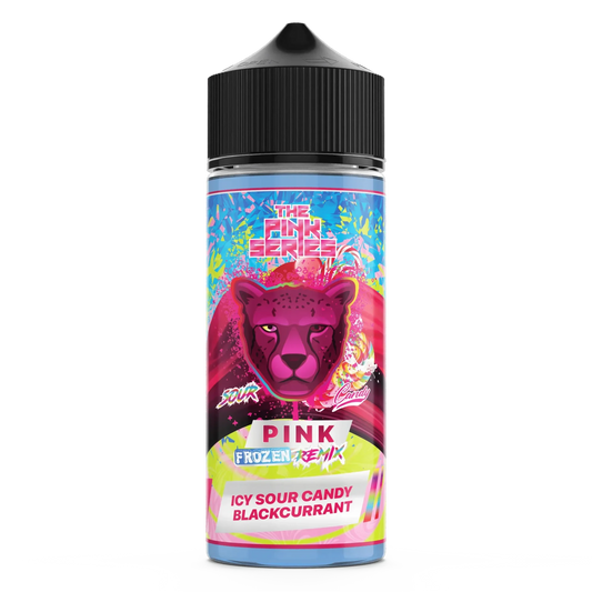 ICY SOURE CANDY BLACKCURRANT PINK FROZEN ICE DR VAPES PANTHER SERIES 120ML