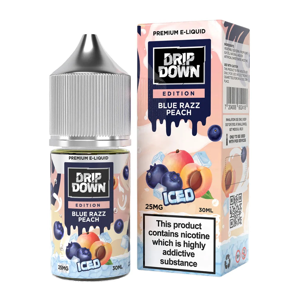 ICED BLUE RAZZ PEACH DRIP DOWN 30ML
