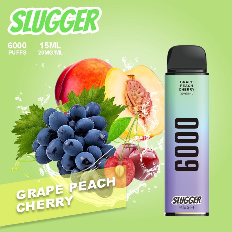 GRAPE PEACH CHERRY ICE SLUGGER DISPOSABLE 6000 PUFFS