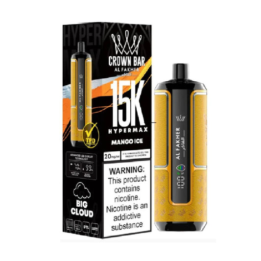 MANGO ICE AL FAKHER CROWN BAR HYPERMAX DISPOSABLE 15000 PUFFS