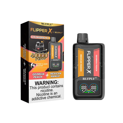 GEORGIA PEACH AND MEXICAN MANGO RUFPUF FLIPPER X DISPOSABLE 40000 PUFFS