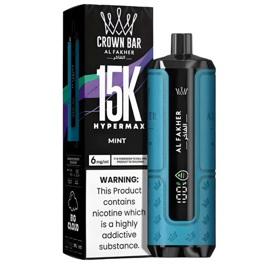 MINT AL FAKHER CROWN BAR HYPERMAX DISPOSABLE 15000 PUFFS
