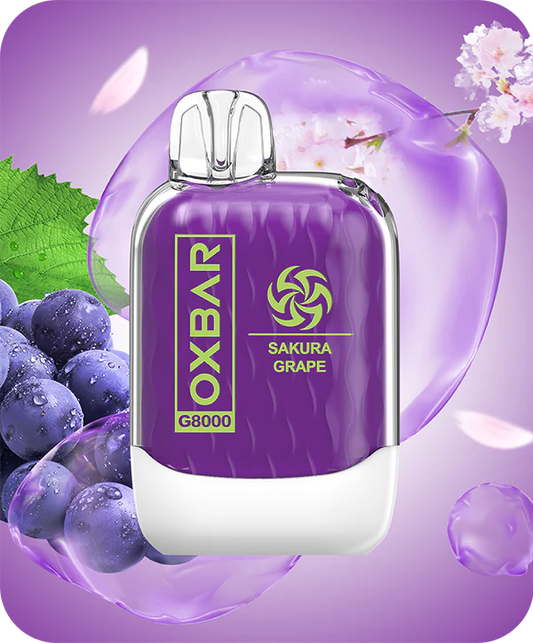 SAKURA GRAPE OXVA OXBAR 8000 PUFFS