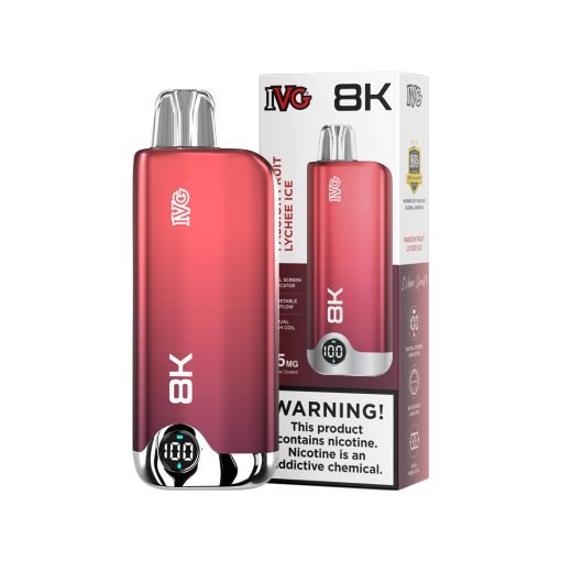 PASSION FRUIT LYCHEE ICE IVG DISPOSABLE 8000 PUFFS
