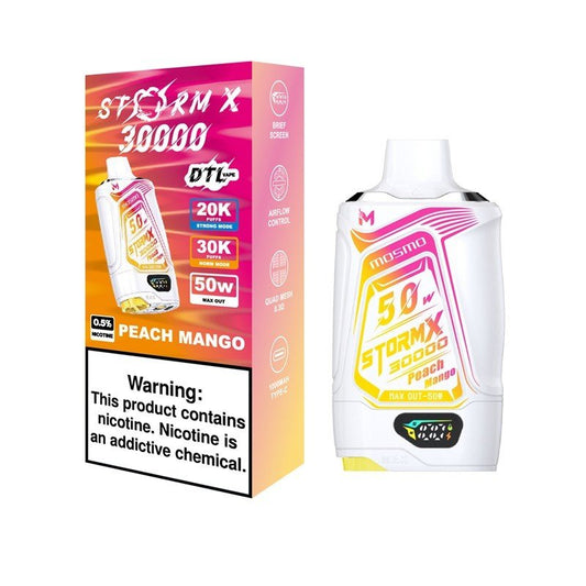 PEACH MANGO MOSMO STORM X DISPOSABLE 30000 PUFFS