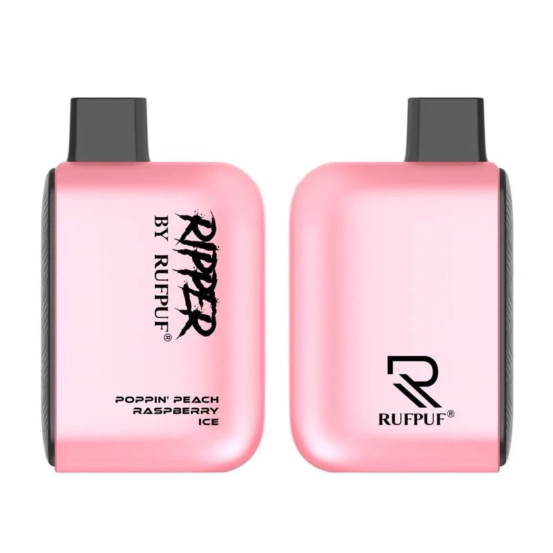 POPPIN PEACH RASPBERRY ICE RUFPUF RIPPER DISPOSABLE 6000 PUFFS