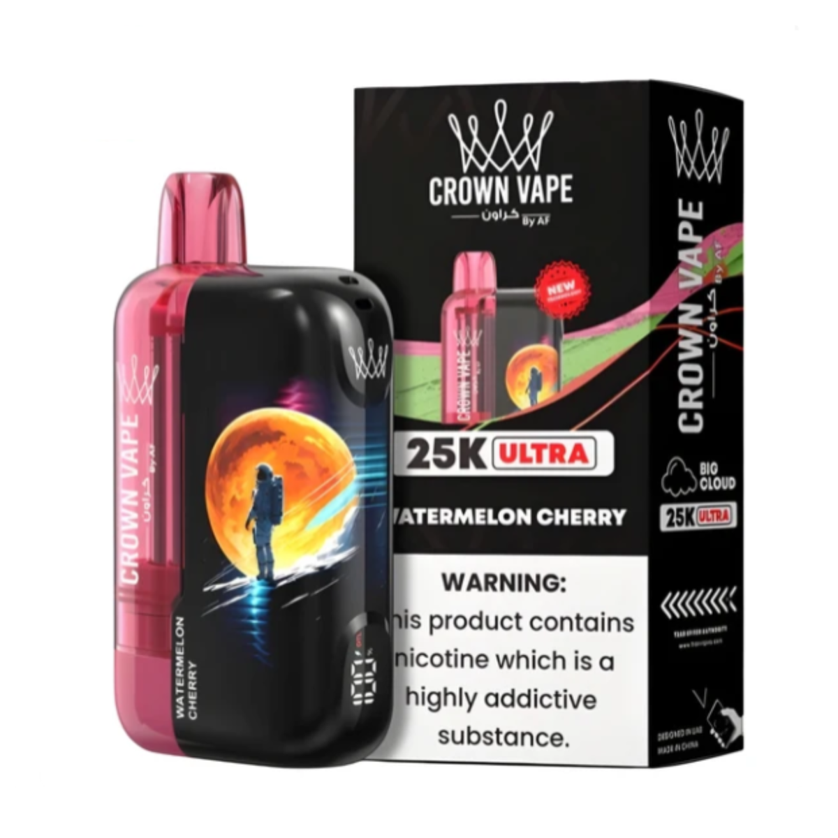 WATERMELON CHERRY AL FAKHER CROWN BAR ULTRA DISPOSABLE 25000 PUFFS