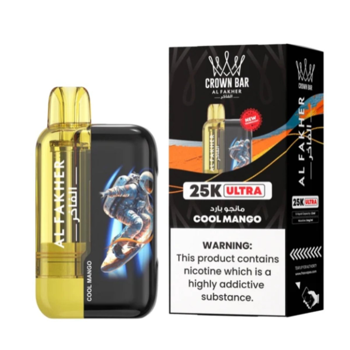 COOL MANGO AL FAKHER CROWN BAR ULTRA DISPOSABLE 25000 PUFFS