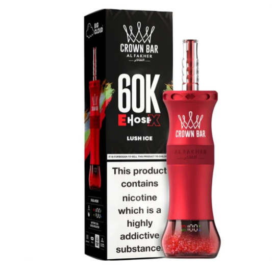 LUSH ICE AL FAKHER CROWN BAR EHOSE X DISPOSABLE 60000 PUFFS