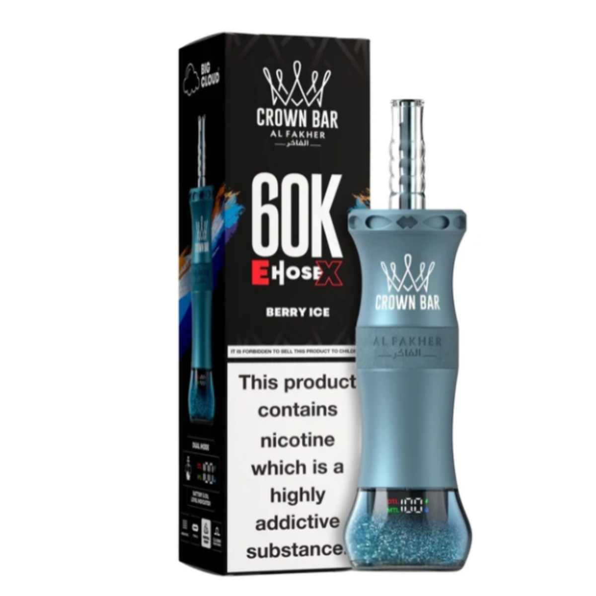BERRY ICE AL FAKHER CROWN BAR EHOSE X DISPOSABLE 60000 PUFFS