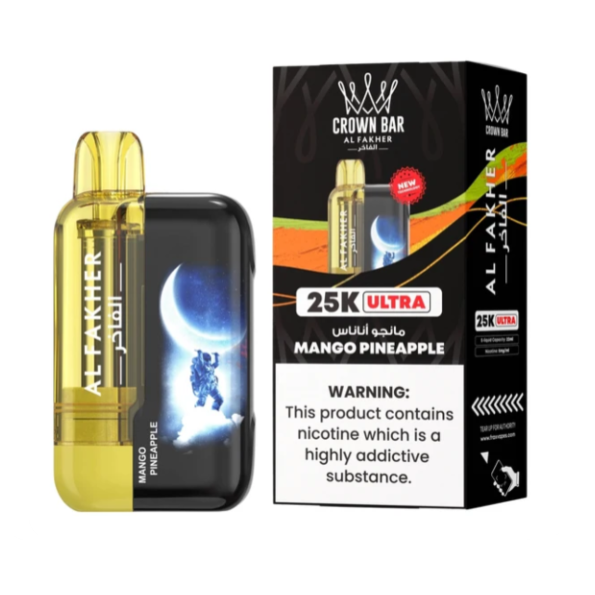 MANGO PINEAPPLE AL FAKHER CROWN BAR ULTRA DISPOSABLE 25000 PUFFS