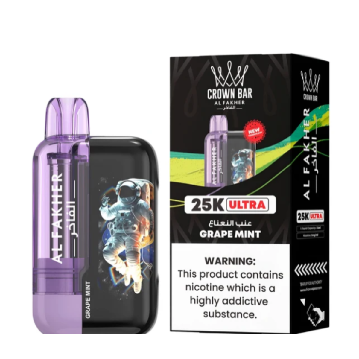 GRAPE MINT AL FAKHER CROWN BAR ULTRA DISPOSABLE 25000 PUFFS
