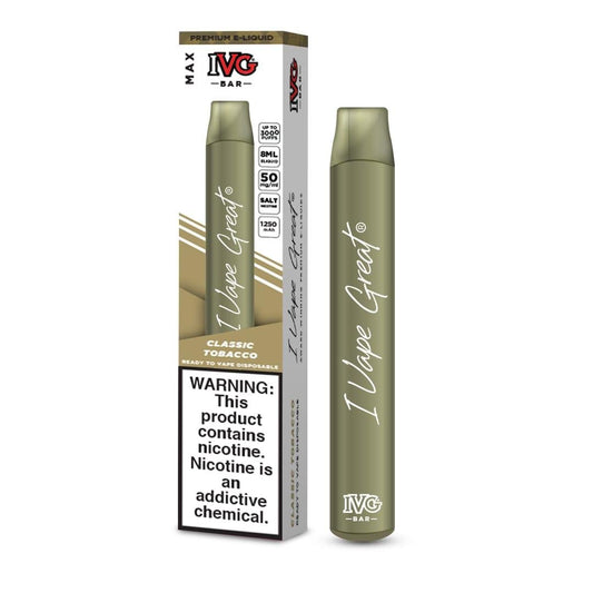 CLASSIC TOBACCO IVG BAR MAX DISPOSABLE | 3000PUFF