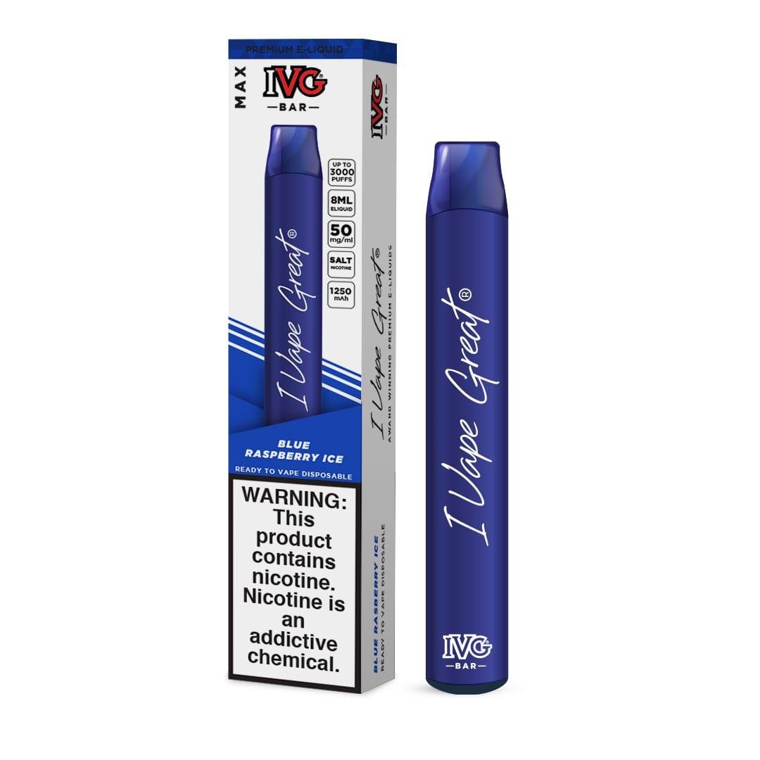 BLUE RASBERRY ICED IVG BAR MAX DISPOSABLE | 3000PUFF