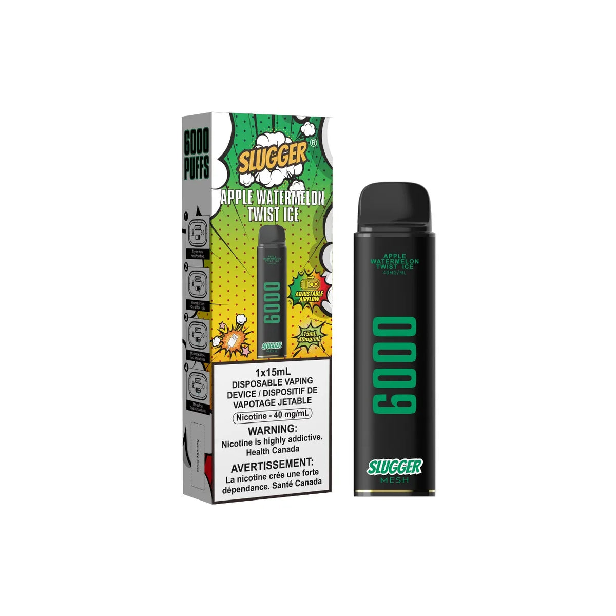 APPLE WATERMELON TWIST ICE SLUGGER DISPOSABLE 6000 PUFF