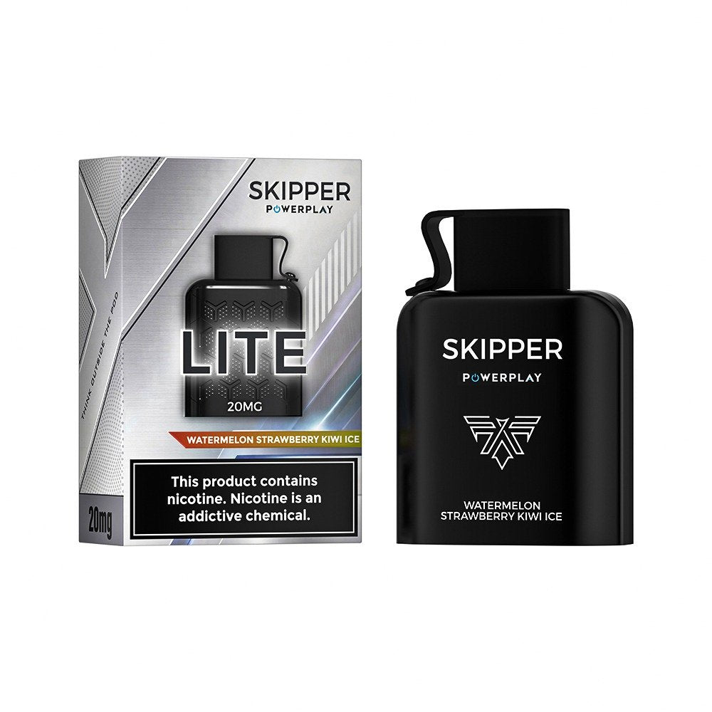 WATERMELON STRAWBERRY KIWI ICE SKIPPER POWERPLAY LITE POD 16000 PUFFS