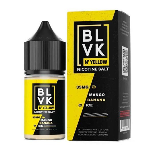 MANGO BANANA ICE â€“ BLVK Nâ€™ YELLOW SALTS TOBACCO FREEâ€“ 30ML