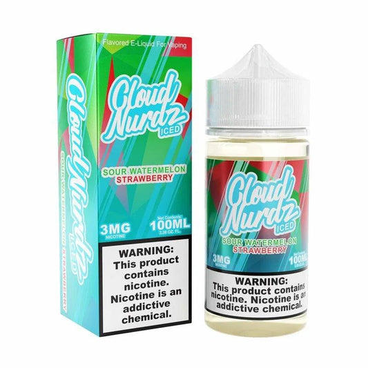 ICED SOUR WATERMELON STRAWBERRY - CLOUD NURDZ | 30ML