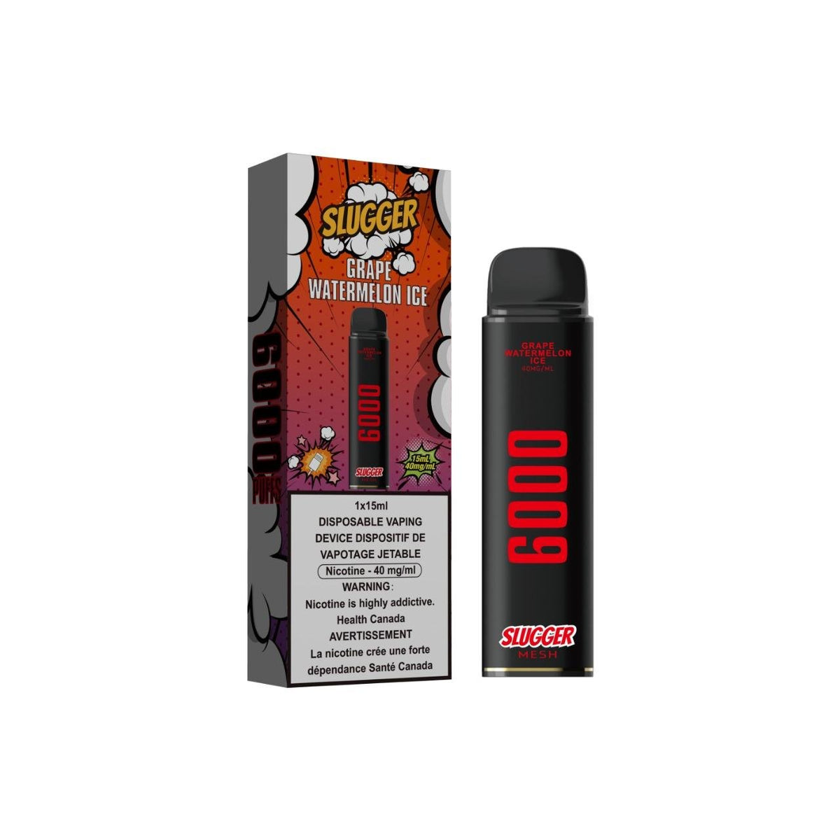 GRAPE WATERMELON ICE SLUGGER DISPOSABLE 6000 PUFFS