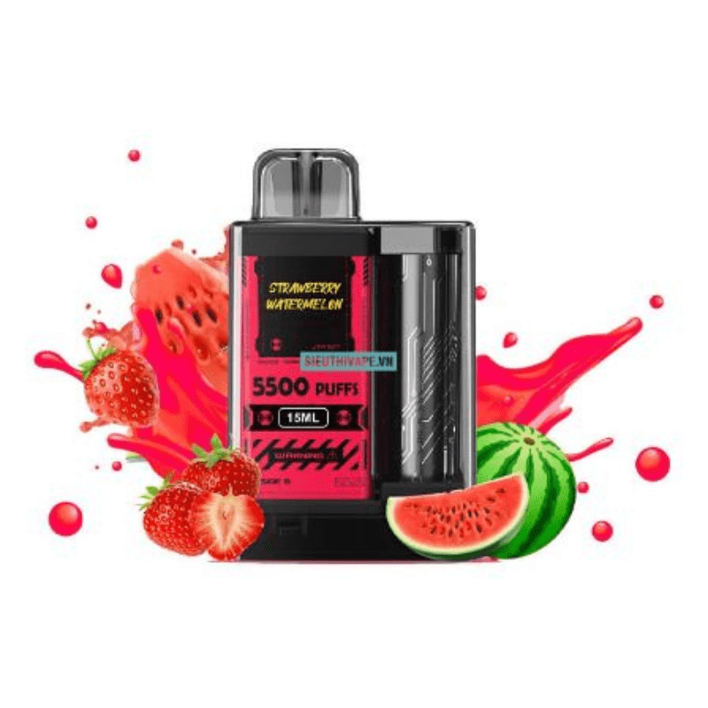popreel (12) Strawberry Watermellon - Vapengin Disposable 5500 Puff Rechargeable - Image 1