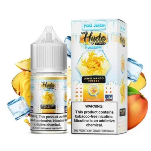 <h1>JEWEL MANGO FREEZE POD JUICE HYDE X</h1> The Jewel Mango Freeze Pod Juice by Hyde X in a 30ml bottle offers a tantalizing combination of tropical sweetness and refreshing menthol. This e-liquid features the rich and succulent flavor of ripe mangoes, which is enhanced by a cooling menthol breeze. Hyde X is celebrated for its commitment to quality and flavor, ensuring that each puff delivers a smooth and satisfying vaping experience. The mango flavor is prominent and authentic, providing a delightful burst of fruity goodness with every inhale. The addition of menthol creates a crisp and cooling effect on the exhale, making it a refreshing choice for vapers who enjoy a touch of icy sensation. <strong>YOU CAN EXPLORE MORE POD JUICE FLAVORS <a href="https://rockstarvapor.co/product-category/e-liquids/salt-nic-in-pakistan/best-pod-juice-pakistan/" target="_blank" rel="noopener">HERE!</a></strong> <p class="selectable-text copyable-text iq0m558w g0rxnol2" dir="ltr"><span class="selectable-text copyable-text">At Rockstar, we believe every purchase is an experience of convenience, quality, and satisfaction.</span></p> <p class="selectable-text copyable-text iq0m558w g0rxnol2" dir="ltr"><span class="selectable-text copyable-text jv8stmnn">*</span><b><strong class="selectable-text copyable-text nbipi2bn">Price Match Guarantee:</strong></b><span class="selectable-text copyable-text jv8stmnn">*</span><span class="selectable-text copyable-text"> We’re committed to offering you the best value on your purchases. If you find a lower price on an identical item from a competitor, simply let us know, and we’ll beat it.</span></p> <p class="selectable-text copyable-text iq0m558w g0rxnol2" dir="ltr"><span class="selectable-text copyable-text">Shop with confidence, knowing that you’re getting the best deal possible. Enjoy the ease of browsing and purchasing from the comfort of your home, Explore our catalog, place order, and get doorstep delivery. Our knowledgeable and friendly team is here to assist you with your order to make your shopping enjoyable,</span></p> <p class="selectable-text copyable-text iq0m558w g0rxnol2" dir="ltr"><span class="selectable-text copyable-text">We are located just around the corner in <a href="https://www.google.com/maps?ll=24.797475,67.044777&z=16&t=m&hl=en&gl=US&mapclient=embed&cid=3248600491974334453" target="_blank" rel="noopener">DHA Phase 5</a> & <a href="https://www.google.com/maps/place/Rockstar+Vapor+Co+-+Clifton+(Vape+Store)/@24.8271319,67.0278464,17z/data=!4m14!1m7!3m6!1s0x3eb33d243236324b:0xaa9b07f8edc863c0!2sRockstar+Vapor+Co+-+Clifton+(Vape+Store)!8m2!3d24.8271319!4d67.0304213!16s%2Fg%2F11twsg4yj7!3m5!1s0x3eb33d243236324b:0xaa9b07f8edc863c0!8m2!3d24.8271319!4d67.0304213!16s%2Fg%2F11twsg4yj7?entry=tt" target="_blank" rel="noopener">Clifton Boat Basin</a>, any of our store is your go-to spot for the latest vape gear, trendsetting flavors, and a vibe that’s as chill as it gets.</span></p>