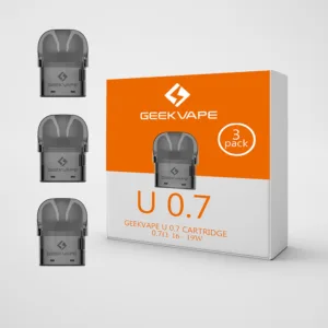 <h1>GEEK VAPE U POD CARTRIDGE REPLACEMENT PODS</h1> GEEK VAPE U POD CARTRIDGE REPLACEMENT PODS have 2mL vape juice capacity and a semi-transparent body so you can see your vape juice level while vaping. The GEEK VAPE U POD CARTRIDGE REPLACEMENT PODS disposability means it’s refillable but also entirely replaceable once it’s built-in 0.7 ohm coil no longer produces good vapour or flavour for simple mouth-to-lung (MTL) or restricted direct-lung (RDL) vaping. <ul> <li>Vape juice capacity: 2mL</li> <li>Resistance: 0.7, 1.1ohm</li> <li>Disposable pods</li> <li>Compatible with the GeekVape Sonder U Pod Starter Kit</li> </ul> GEEK VAPE U POD CARTRIDGE REPLACEMENT PODS