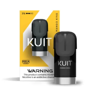 <h1>MANGO KING KUIT SINGLE POD</h1> The Mango King KUIT Single Pod delivers a regal vaping experience with its rich and vibrant mango flavor. Crafted with meticulous attention to detail, this pod captures the essence of ripe, tropical mangoes, offering a taste sensation fit for royalty. With each inhale, you're greeted by the sweet and juicy essence of perfectly ripened mangoes, transporting you to a sun-drenched orchard with every puff. The Mango King KUIT Single Pod delivers a burst of fruity sweetness that is both satisfying and invigorating. <strong>YOU CAN EXPLORE MORE KUIT PODS <a href="https://rockstarvapor.co/product-category/prefilled-pods-pakistan/buy-kuit-pods-online-in-pakistan/">HERE!</a></strong> <p class="selectable-text copyable-text iq0m558w g0rxnol2" dir="ltr"><span class="selectable-text copyable-text">At Rockstar, we believe every purchase is an experience of convenience, quality, and satisfaction.</span></p> <p class="selectable-text copyable-text iq0m558w g0rxnol2" dir="ltr"><span class="selectable-text copyable-text jv8stmnn">*</span><b><strong class="selectable-text copyable-text nbipi2bn">Price Match Guarantee:</strong></b><span class="selectable-text copyable-text jv8stmnn">*</span><span class="selectable-text copyable-text"> We’re committed to offering you the best value on your purchases. If you find a lower price on an identical item from a competitor, simply let us know, and we’ll beat it.</span></p> <p class="selectable-text copyable-text iq0m558w g0rxnol2" dir="ltr"><span class="selectable-text copyable-text">Shop with confidence, knowing that you’re getting the best deal possible. Enjoy the ease of browsing and purchasing from the comfort of your home, Explore our catalog, place order, and get doorstep delivery. Our knowledgeable and friendly team is here to assist you with your order to make your shopping enjoyable,</span></p> <p class="selectable-text copyable-text iq0m558w g0rxnol2" dir="ltr"><span class="selectable-text copyable-text">We are located just around the corner in <a href="https://www.google.com/maps?ll=24.797475,67.044777&z=16&t=m&hl=en&gl=US&mapclient=embed&cid=3248600491974334453" target="_blank" rel="noopener">DHA Phase 5</a> & <a href="https://www.google.com/maps/place/Rockstar+Vapor+Co+-+Clifton+(Vape+Store)/@24.8271319,67.0278464,17z/data=!4m14!1m7!3m6!1s0x3eb33d243236324b:0xaa9b07f8edc863c0!2sRockstar+Vapor+Co+-+Clifton+(Vape+Store)!8m2!3d24.8271319!4d67.0304213!16s%2Fg%2F11twsg4yj7!3m5!1s0x3eb33d243236324b:0xaa9b07f8edc863c0!8m2!3d24.8271319!4d67.0304213!16s%2Fg%2F11twsg4yj7?entry=tt" target="_blank" rel="noopener">Clifton Boat Basin</a>, any of our store is your go-to spot for the latest vape gear, trendsetting flavors, and a vibe that’s as chill as it gets.</span></p> MANGO KING KUIT SINGLE POD