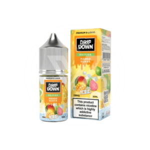 <h1>ICED MANGO GUAVA DRIP DOWN EDITION</h1> Dive into a frosty tropical paradise with Iced Mango Guava from the Drip Down Edition, a tantalizing e-liquid that promises to whisk you away to sun-soaked shores with every puff. Available in a convenient 30ml bottle, this refreshing blend combines the exotic sweetness of ripe mangoes with the tangy zest of guava, all finished off with a chilling menthol blast. At its core, Iced Mango Guava captures the essence of tropical indulgence, offering a burst of juicy mango flavor that tantalizes the taste buds with its luscious sweetness. The addition of tangy guava adds a delightful twist, balancing out the sweetness with its refreshing tartness and creating a perfectly harmonious flavor profile. <strong>YOU CAN EXPLORE MORE DRIP DOWN FLAVORS <a href="https://rockstarvapor.co/product-category/e-liquids/salt-nic-in-pakistan/drip-down-ejuice-pakistan/">HERE!</a></strong> <p class="selectable-text copyable-text iq0m558w g0rxnol2" dir="ltr"><span class="selectable-text copyable-text">At Rockstar, we believe every purchase is an experience of convenience, quality, and satisfaction.</span></p> <p class="selectable-text copyable-text iq0m558w g0rxnol2" dir="ltr"><span class="selectable-text copyable-text jv8stmnn">*</span><b><strong class="selectable-text copyable-text nbipi2bn">Price Match Guarantee:</strong></b><span class="selectable-text copyable-text jv8stmnn">*</span><span class="selectable-text copyable-text"> We’re committed to offering you the best value on your purchases. If you find a lower price on an identical item from a competitor, simply let us know, and we’ll beat it.</span></p> <p class="selectable-text copyable-text iq0m558w g0rxnol2" dir="ltr"><span class="selectable-text copyable-text">Shop with confidence, knowing that you’re getting the best deal possible. Enjoy the ease of browsing and purchasing from the comfort of your home, Explore our catalog, place order, and get doorstep delivery. Our knowledgeable and friendly team is here to assist you with your order to make your shopping enjoyable,</span></p> <p class="selectable-text copyable-text iq0m558w g0rxnol2" dir="ltr"><span class="selectable-text copyable-text">We are located just around the corner in <a href="https://www.google.com/maps?ll=24.797475,67.044777&z=16&t=m&hl=en&gl=US&mapclient=embed&cid=3248600491974334453" target="_blank" rel="noopener">DHA Phase 5</a> & <a href="https://www.google.com/maps/place/Rockstar+Vapor+Co+-+Clifton+(Vape+Store)/@24.8271319,67.0278464,17z/data=!4m14!1m7!3m6!1s0x3eb33d243236324b:0xaa9b07f8edc863c0!2sRockstar+Vapor+Co+-+Clifton+(Vape+Store)!8m2!3d24.8271319!4d67.0304213!16s%2Fg%2F11twsg4yj7!3m5!1s0x3eb33d243236324b:0xaa9b07f8edc863c0!8m2!3d24.8271319!4d67.0304213!16s%2Fg%2F11twsg4yj7?entry=tt" target="_blank" rel="noopener">Clifton Boat Basin</a>, any of our store is your go-to spot for the latest vape gear, trendsetting flavors, and a vibe that’s as chill as it gets.</span></p> ICED MANGO GUAVA DRIP DOWN EDITION
