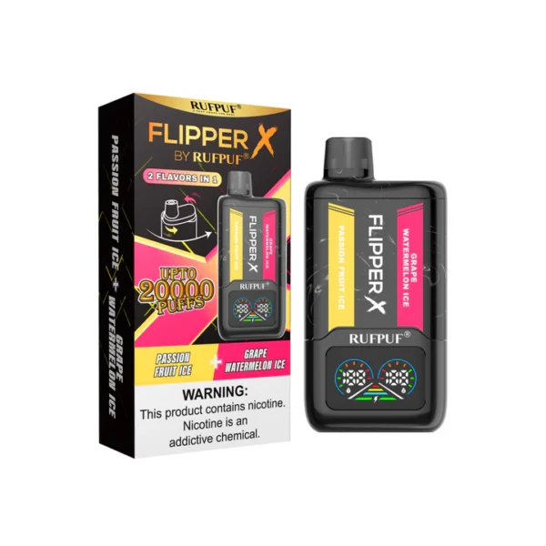 GRAPE WATERMELON ICE AND PASSION FRUIT ICE RUFPUF FLIPPER X DISPOSABLE