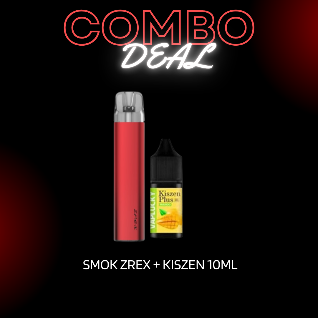SMOK ZREX POD KIT AND KISZEN 10ML COMBO DEAL SMOK ZREX POD KIT AND KISZEN 10ML COMBO DEAL