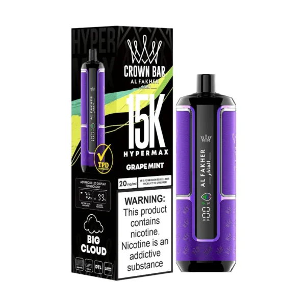 GRAPE MINT AL FAKHER CROWN BAR HYPERMAX DISPOSABLE