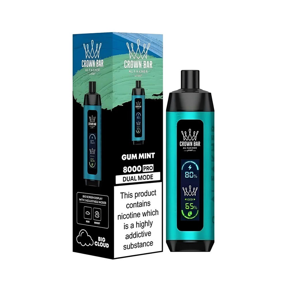 GUM MINT AL FAKHER CROWN BAR 8000 PUFFS GUM MINT AL FAKHER CROWN BAR 8000 PUFFS